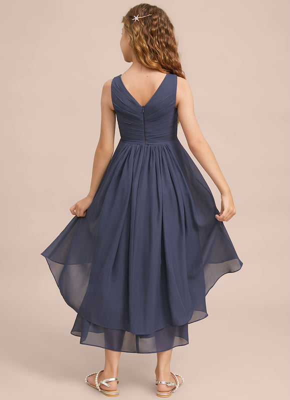 Robe Cérémonie Mousseline Marine - gallery 7