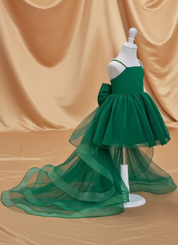 Robe Cérémonie Tulle Vert Émeraude - gallery 7