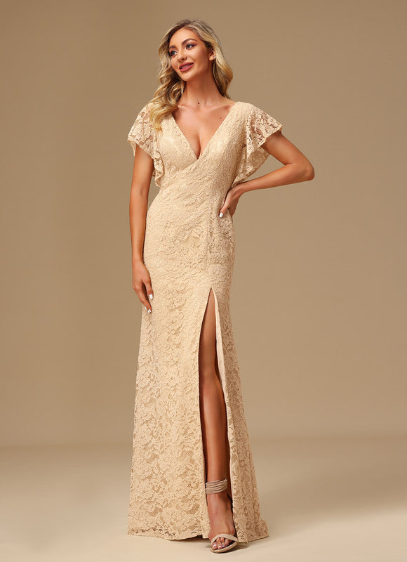Robe Cérémonie Dentelle Lavande