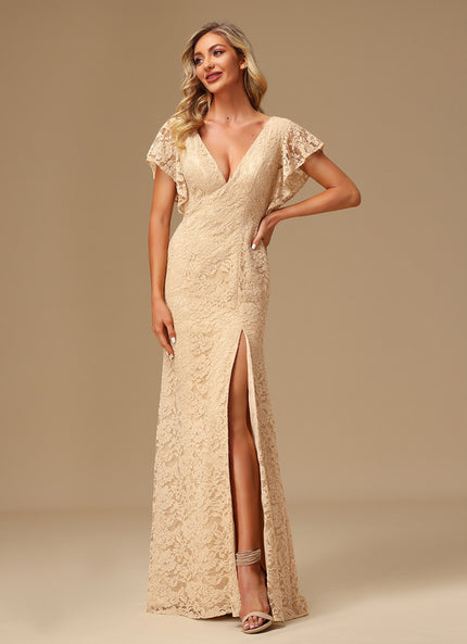 Robe Cérémonie Dentelle Lavande