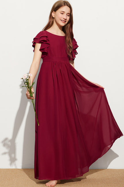 Robe Cérémonie Volants Bordeaux - gallery 3