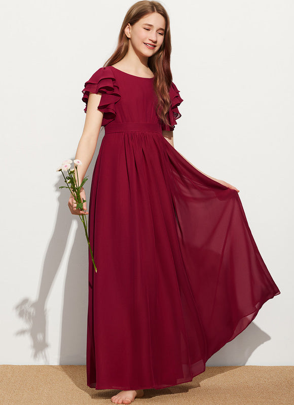Robe Cérémonie Volants Bordeaux - gallery 3