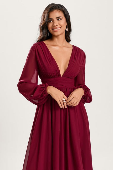 Robe Cérémonie Fluide Marine Élégante - gallery 3