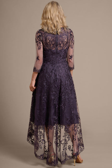 Robe Cérémonie Dentelle Violette - gallery 7