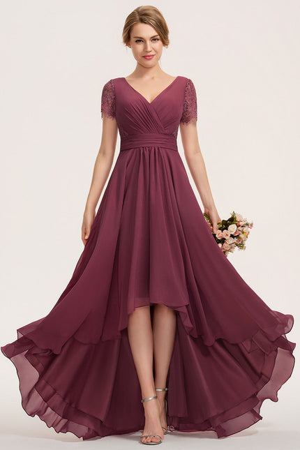 Robe Cérémonie Dentelle Asymétrique