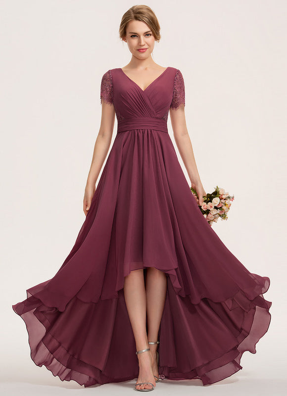 Robe Cérémonie Dentelle Asymétrique