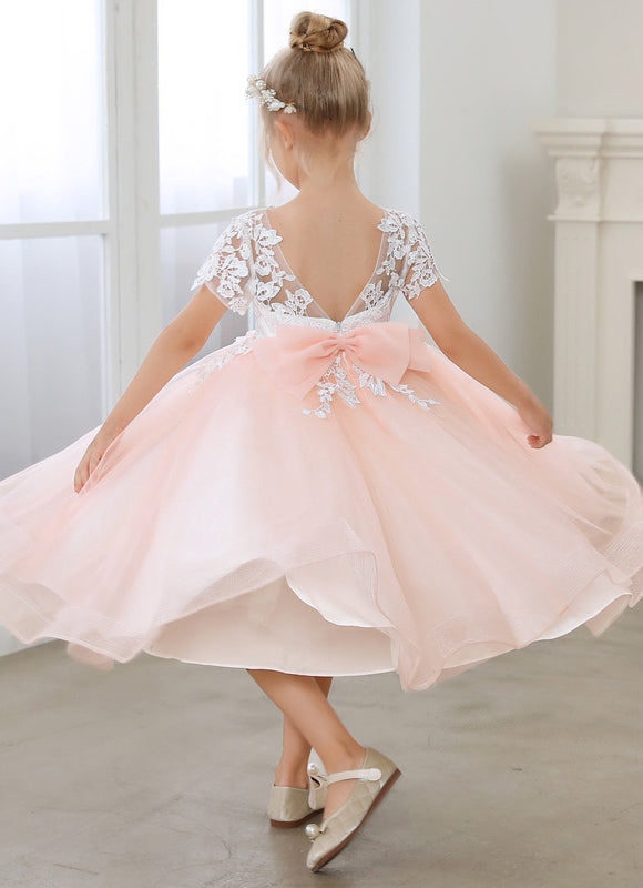 Robe Cérémonie Tulle Rose Pâle - gallery 2