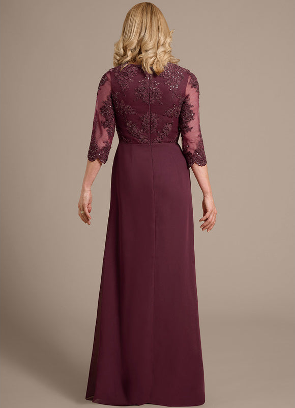 Robe Cérémonie Longue Bordeaux Élégante - gallery 5