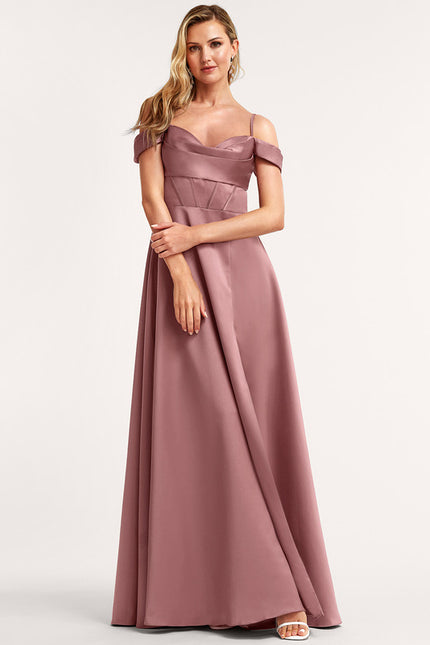 Robe Cérémonie Satin Mauve - gallery 2