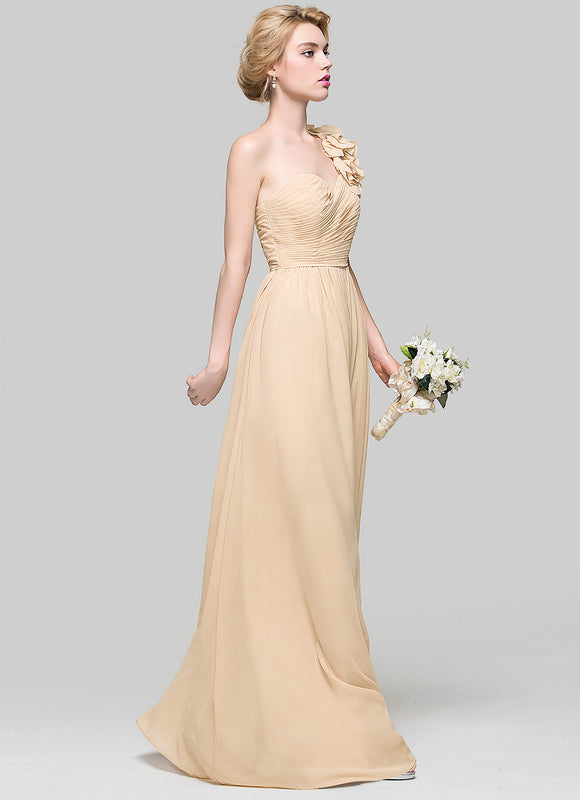 Robe Cérémonie Asymétrique Beige - gallery 2