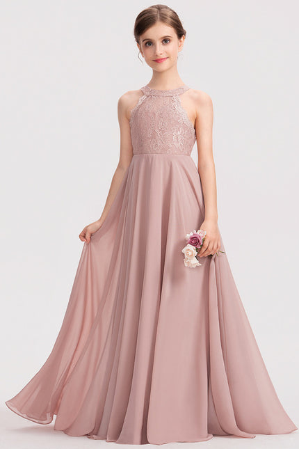 Robe Cérémonie Longue Rose Douce