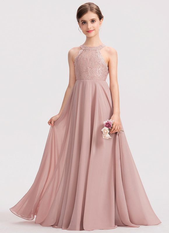 Robe Cérémonie Longue Rose Douce