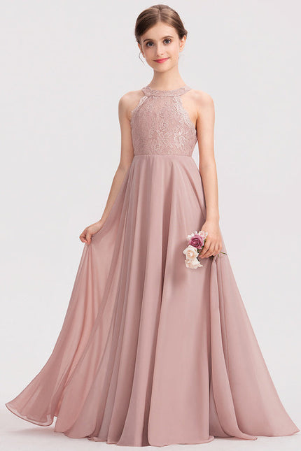 Robe Cérémonie Longue Rose Douce