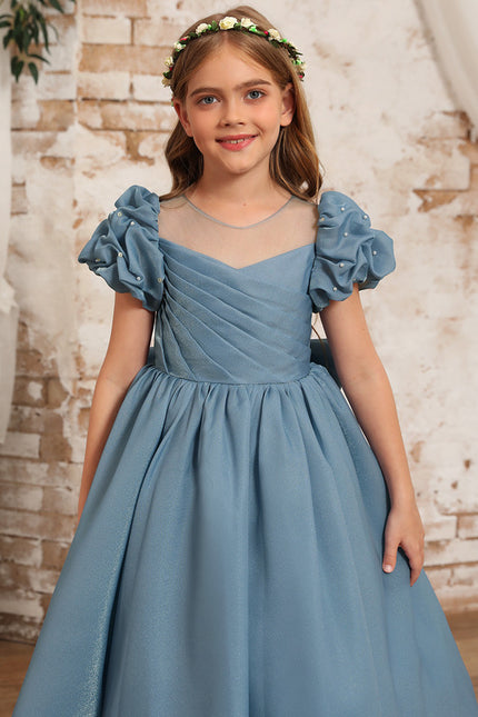 Robe Cérémonie Bleu Ciel Élégante - gallery 9