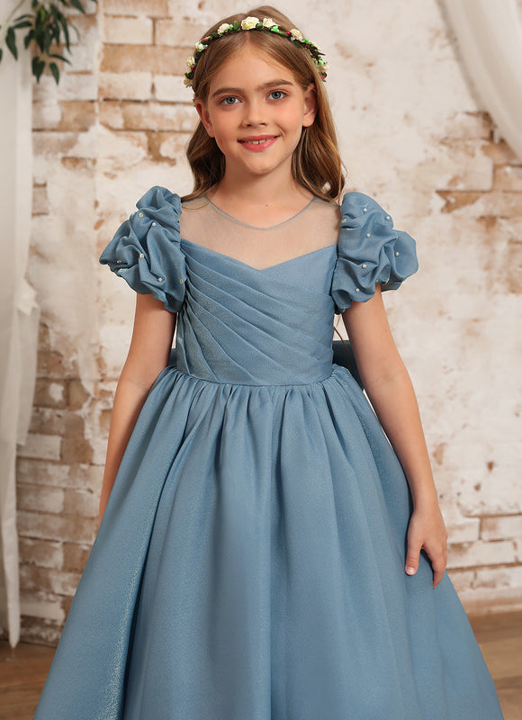 Robe Cérémonie Bleu Ciel Élégante - gallery 9