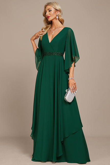 Robe Cérémonie Verte Fluide - gallery 2