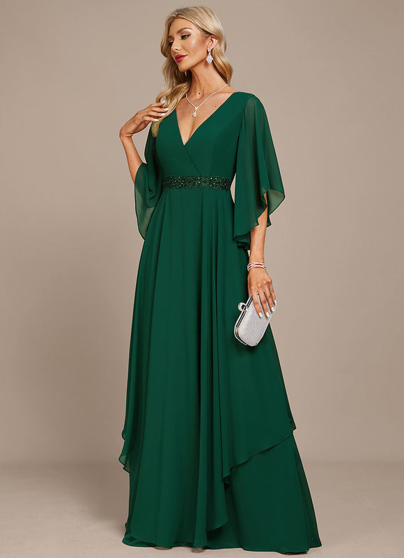 Robe Cérémonie Verte Fluide - gallery 2