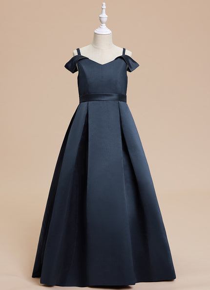 Robe Cérémonie Noir Satiné