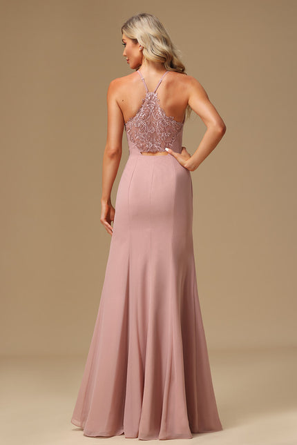 Robe Cérémonie Col Montant Chic - gallery 2