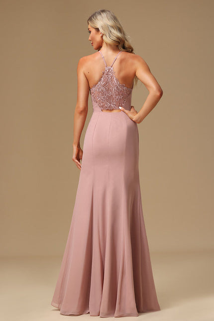Robe Cérémonie Col Montant Chic - gallery 2
