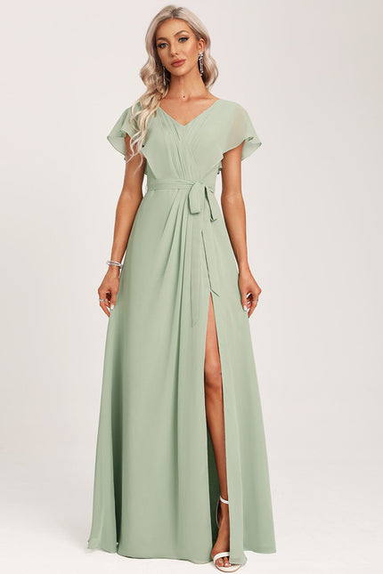 Robe Cérémonie Longue Volants Rose - gallery 5