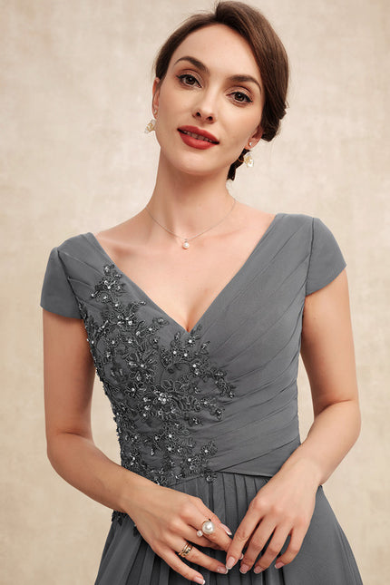 Robe Cérémonie Gris Perle Élégante - gallery 2