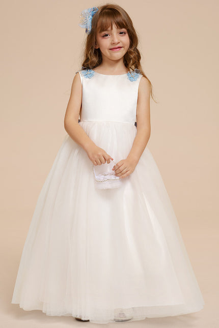 Robe Cérémonie Fille Tulle Bleu - gallery 3
