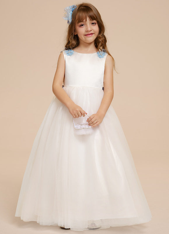 Robe Cérémonie Fille Tulle Bleu - gallery 3
