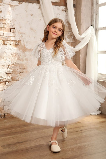 Robe Blanche Ceremonie Fille - gallery 2