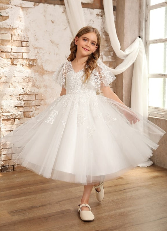 Robe Blanche Ceremonie Fille - gallery 2