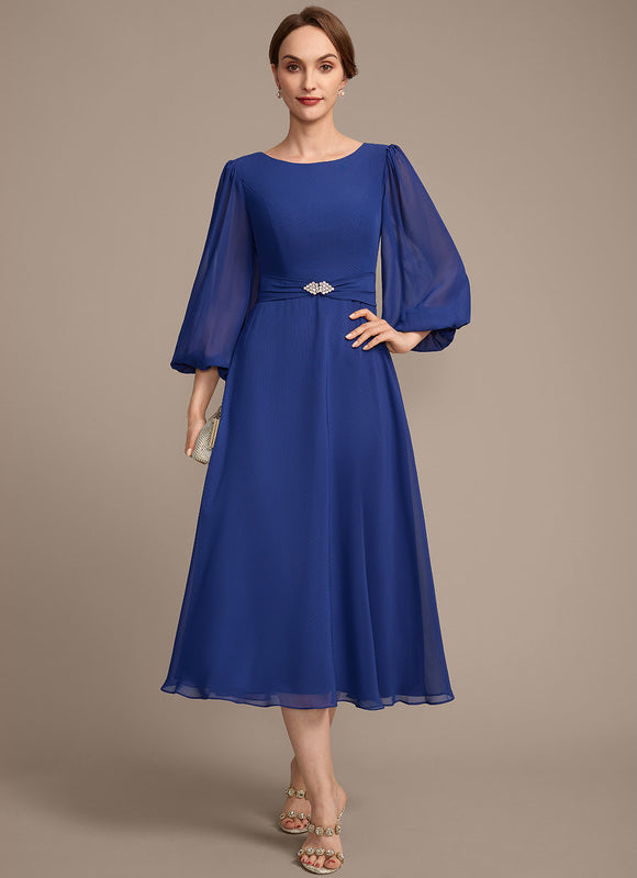 Robe Cérémonie Chiffon Bleu