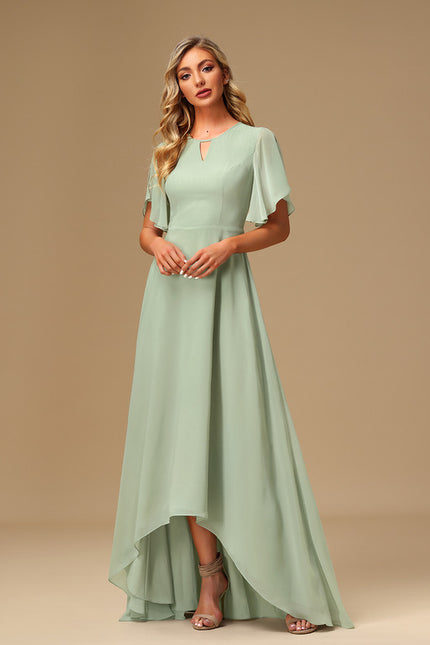 Robe Cérémonie Vert Doux Asymétrique - gallery 2