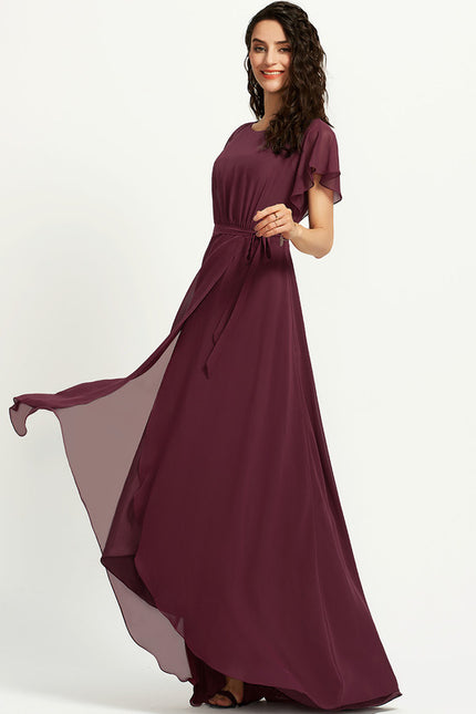Robe Cérémonie Col Rond Volantée - gallery 1