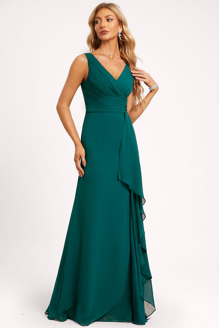 Robe Cérémonie Longue Volants Rose - gallery 2