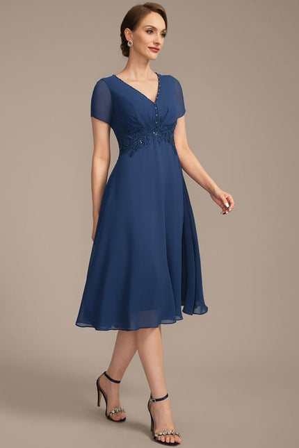 Robe Cérémonie Bleu Profond Chic - gallery 6