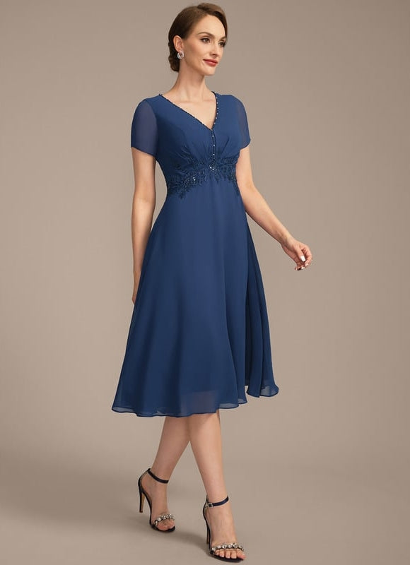 Robe Cérémonie Bleu Profond Chic - gallery 6