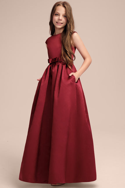 Robe Cérémonie Rouge Satiné - gallery 1