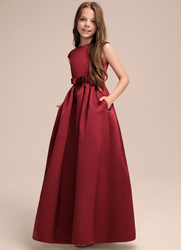 Robe Cérémonie Rouge Satiné - gallery 1