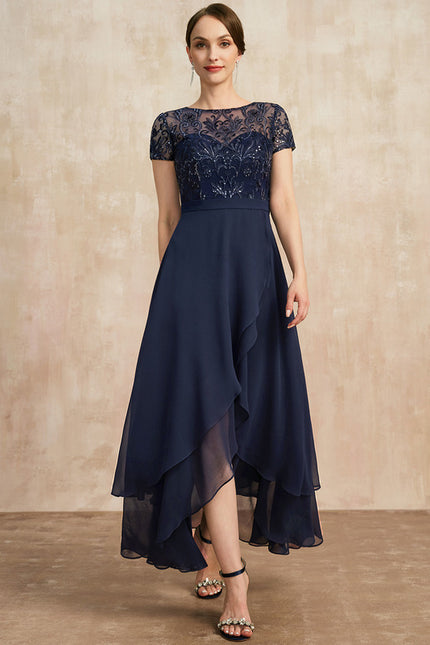 Robe Cérémonie En Dentelle Marine