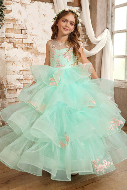 Robe Cérémonie Tulle Aquatique