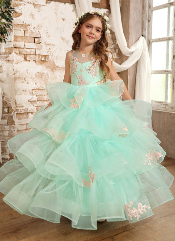 Robe Cérémonie Tulle Aquatique