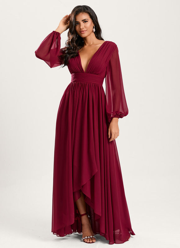 Robe Cérémonie Fluide Marine Élégante - gallery 1