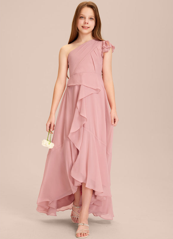 Robe Cérémonie Asymétrique Mousseline Junior - gallery 1
