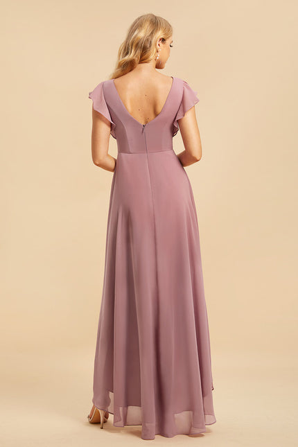 Robe Cérémonie Col Rond Volantée - gallery 1