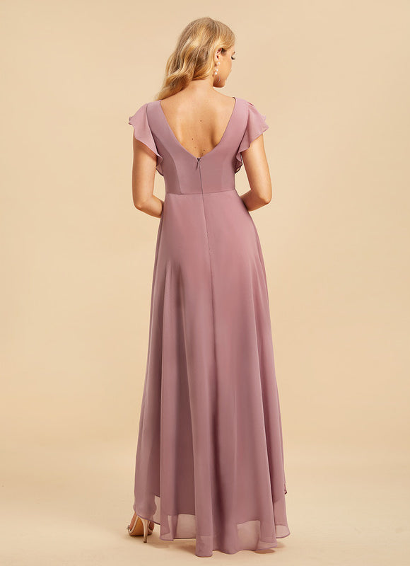 Robe Cérémonie Col Rond Volantée - gallery 1