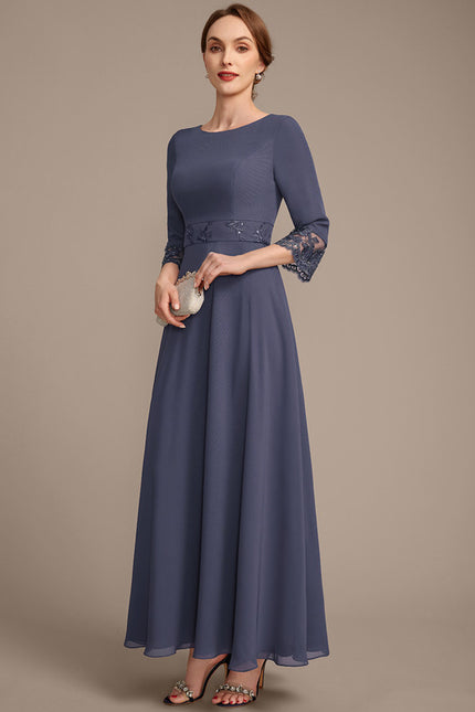 Robe Cérémonie Longue Élégante Bleu - gallery 1
