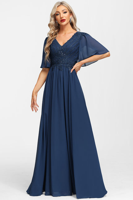 Robe Cérémonie Longue Bleu Royal - gallery 4