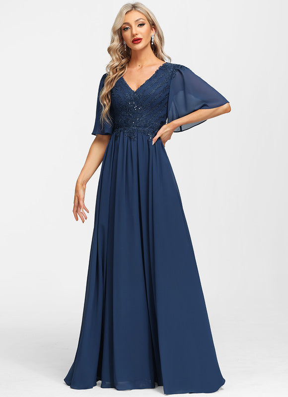 Robe Cérémonie Longue Bleu Royal - gallery 4