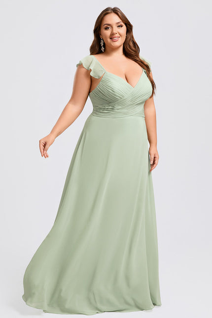 Robe Cérémonie Longue Volants Rose - gallery 9