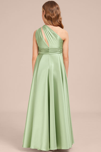 Robe Cérémonie Asymétrique Vert Tendre - gallery 1